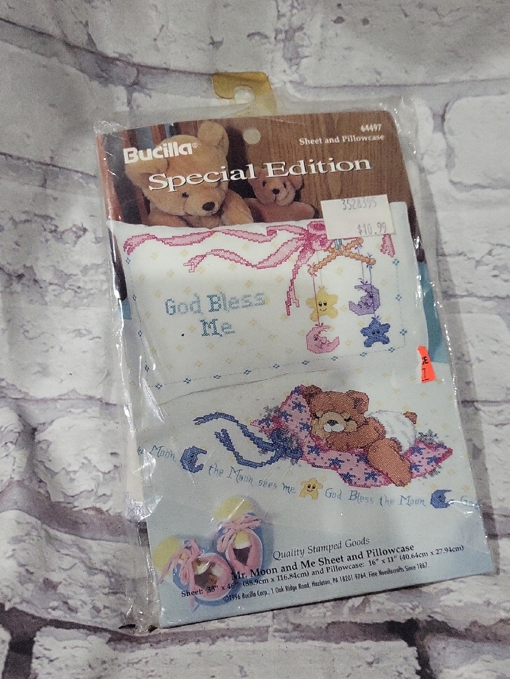 Bucilla Vintage Pilloe Case And Sheet Set